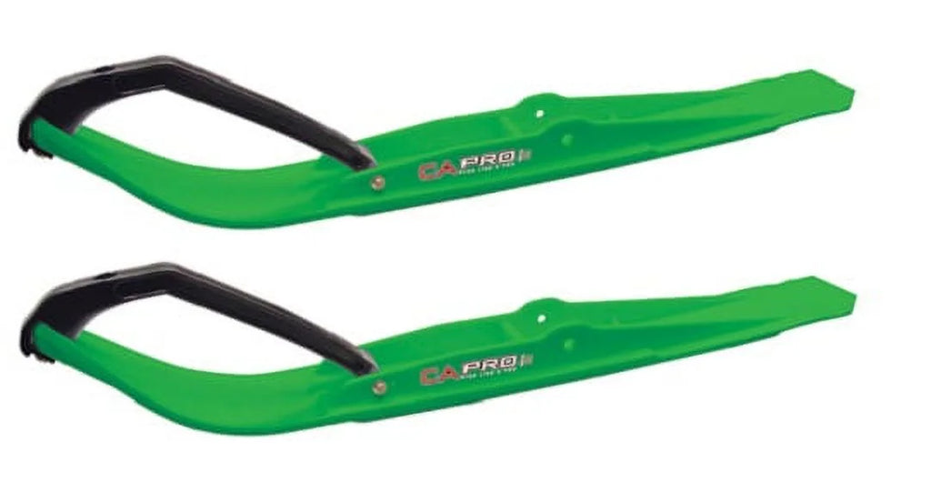 Green Razor Snowmobile Skis with 4.5" Shaper Bars Complete Kit X975