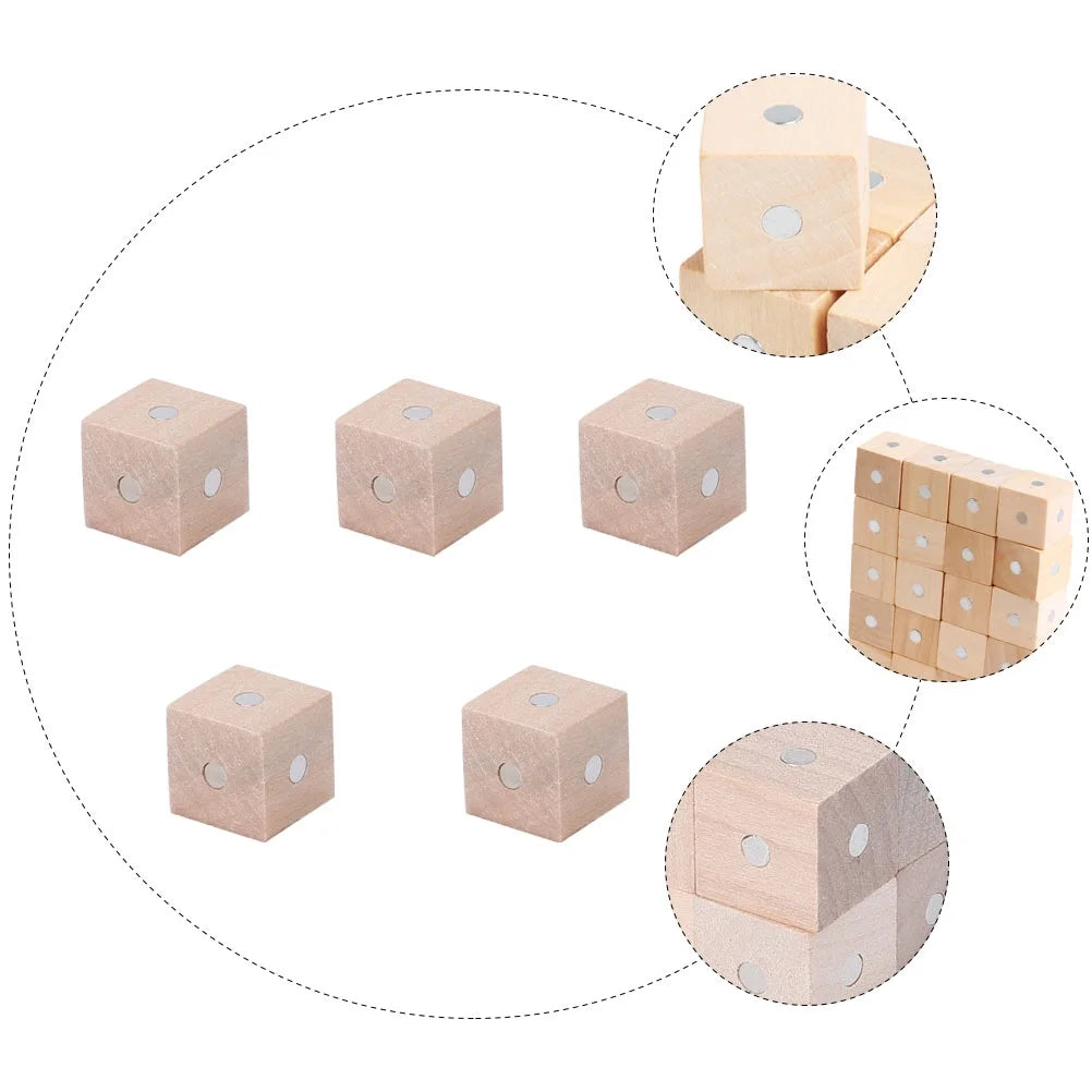 Magnetic Wooden Building Blocks Cube Toys R48925