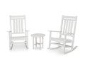 Vintage White 3-Piece Rocking Chair Set Q481