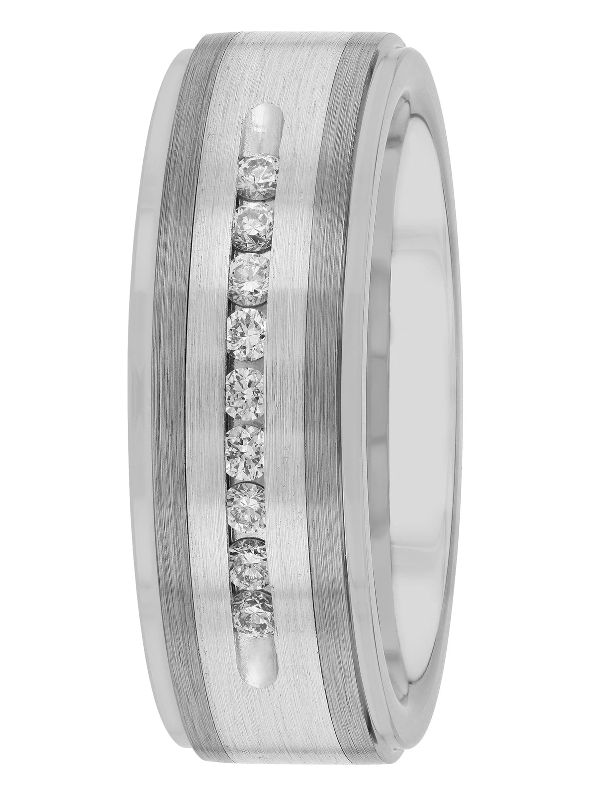 Mens Tungsten & Stainless Steel Wedding Band C220802