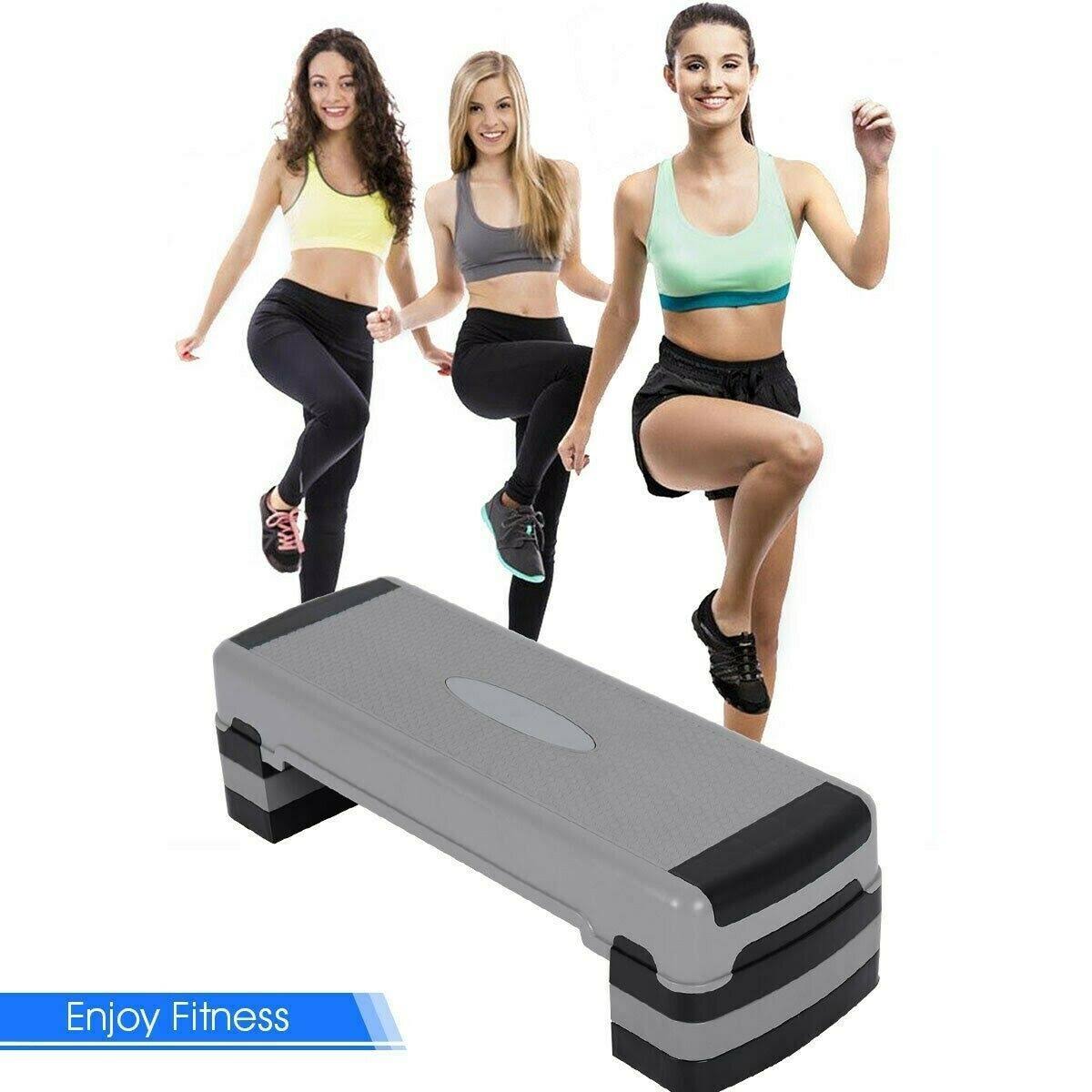 Adjustable Exercise Stepper with Risers W313