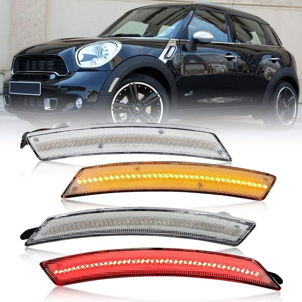 Smoked Amber Red Led Side Marker Light Assembly Pack of 2 C159