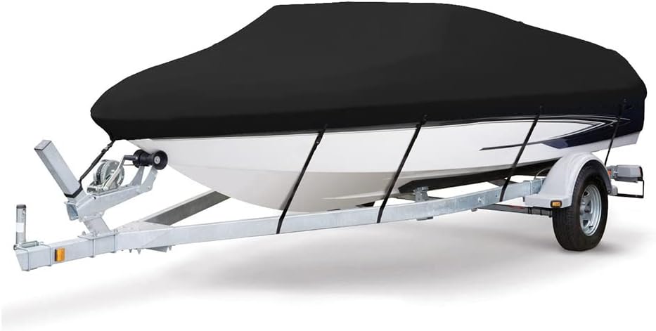Blue Full Size Trailerable Boat Cover for V-Hull Tri-Hull Fishing Ski Bass Boats G905595
