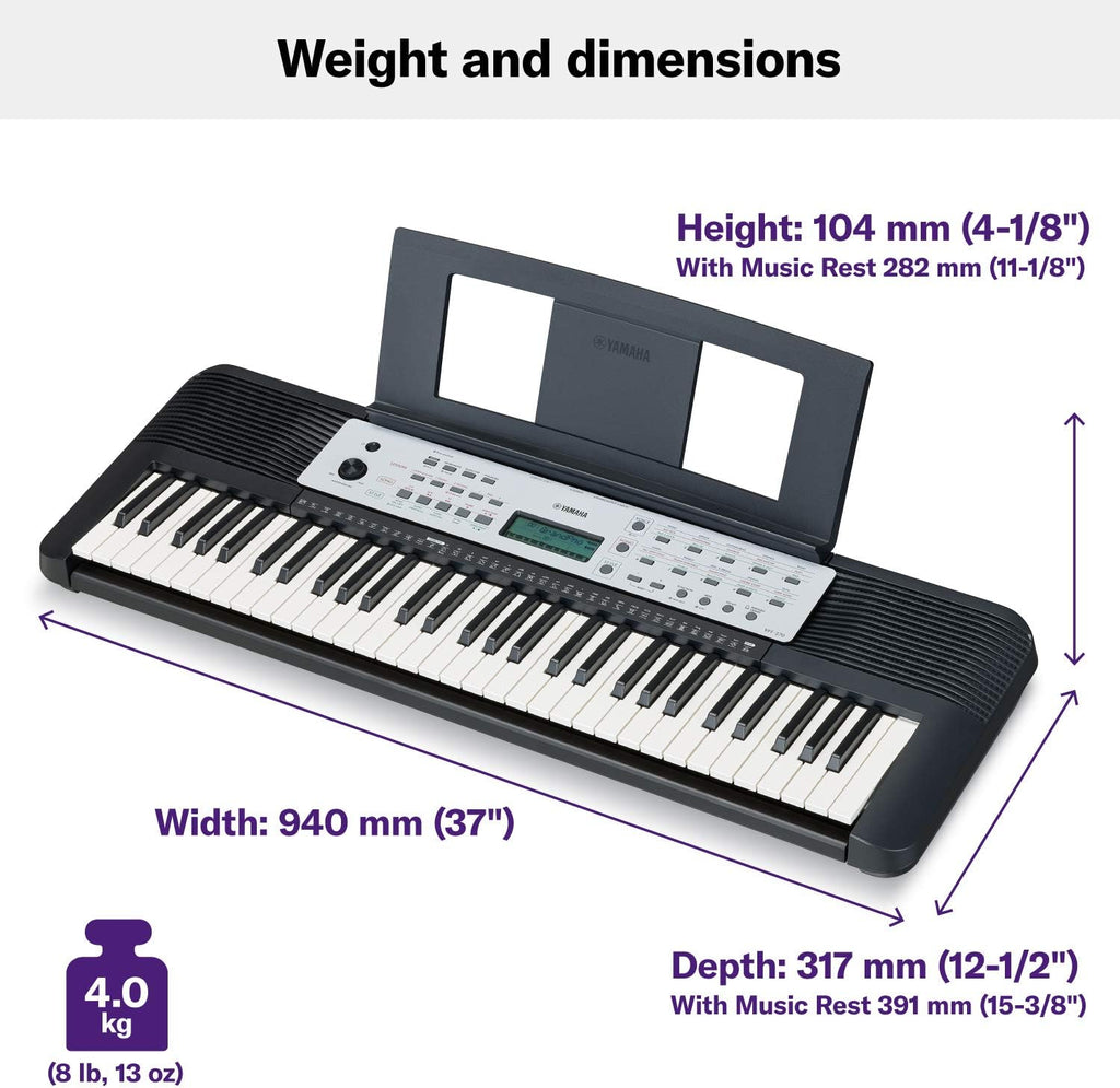 61-Key Portable Keyboard With Power Adapter T7759