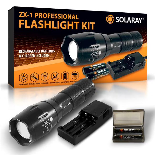 Rechargeable LED Tactical Flashlight Kit A349771