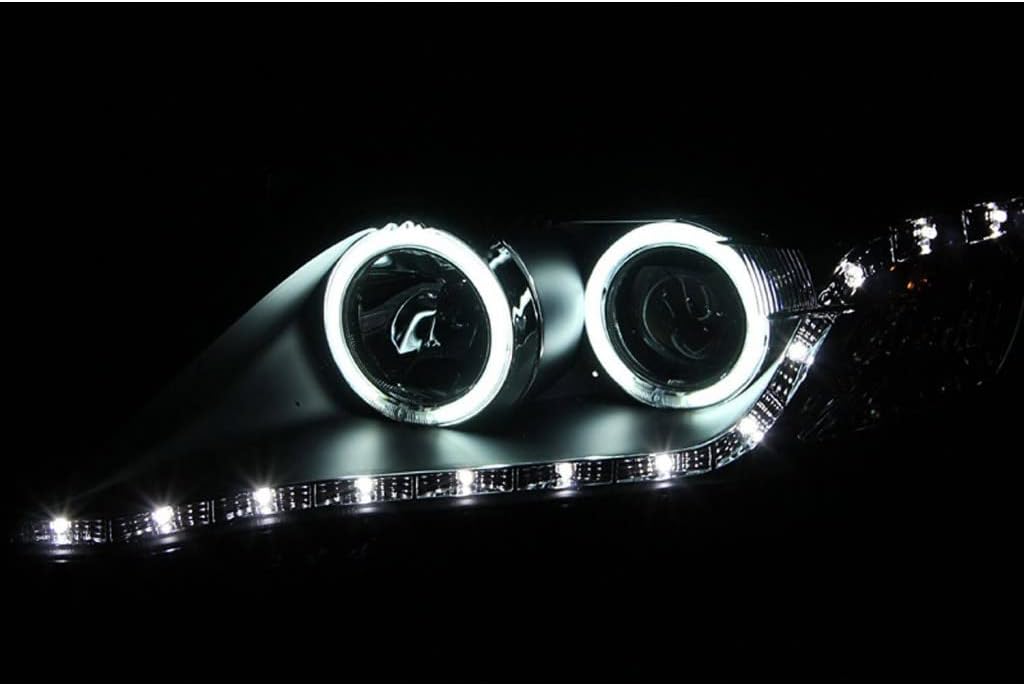 Projector Headlights with Halo Black S6742