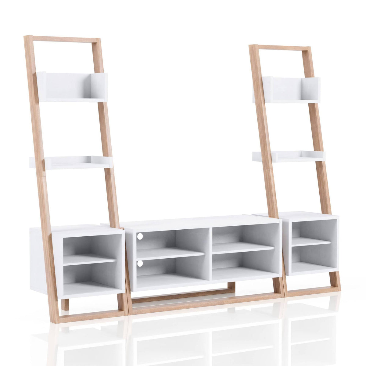 3PC Beige Entertainment Center U2957