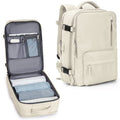 Beige Waterproof 14 Inch Laptop Travel Backpack with Shoe Compartment R3083