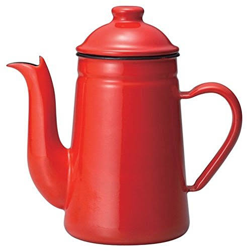 Red Enamel Coffee Kettle 1L W288