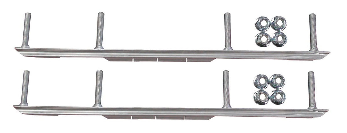 Green Razor Snowmobile Skis with 4.5" Shaper Bars Complete Kit X975