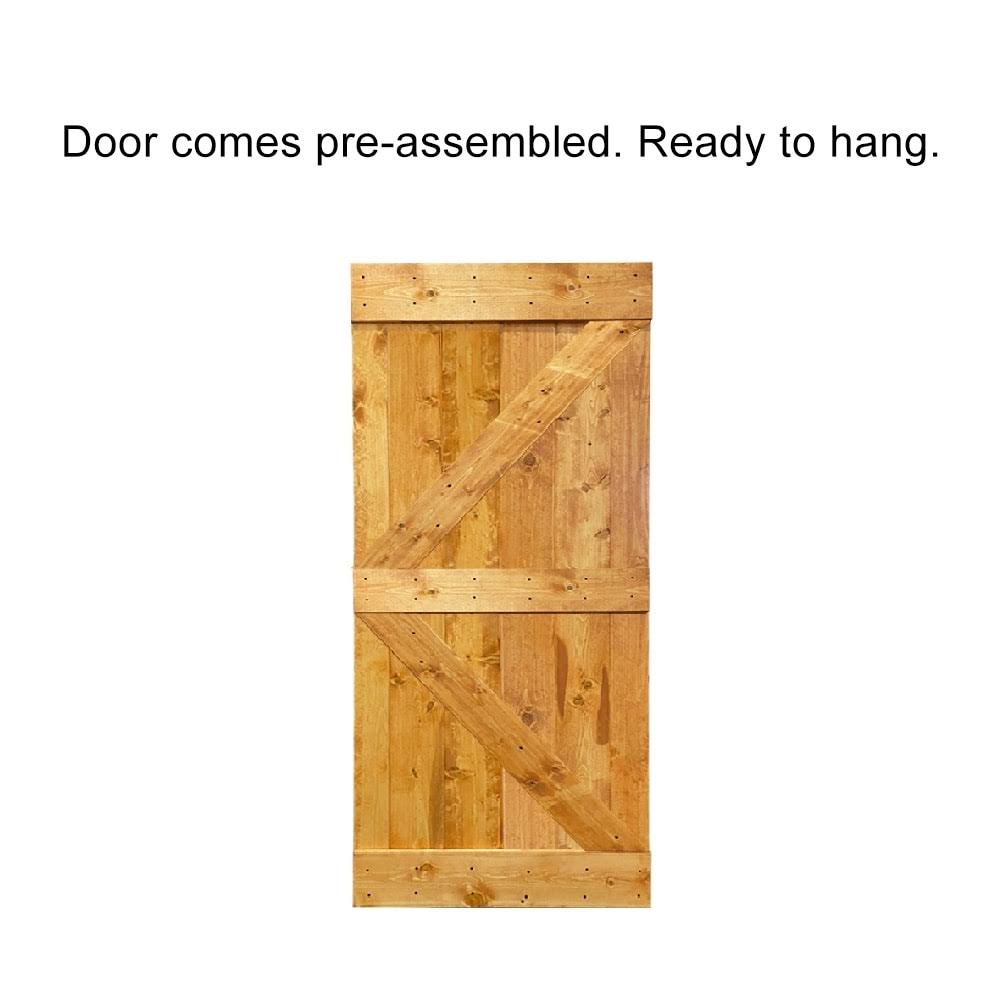 Sage Green Stained Solid Pine Wood Interior Sliding Barn Door Slab R564