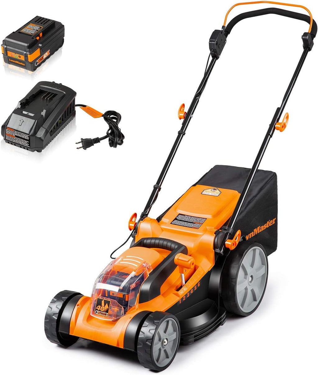 Cordless 13-Inch Lawn Mower 24V Max with 2X4.0Ah Battery and Charger F6217
