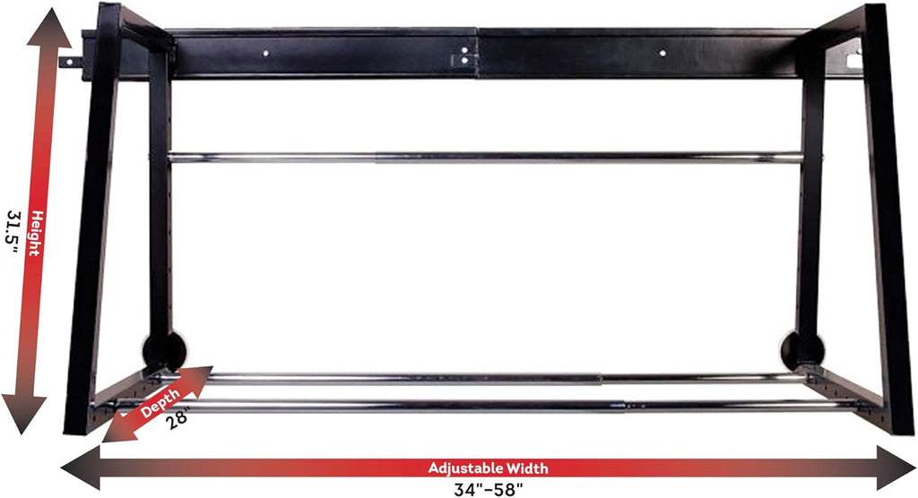 Heavy Duty Adjustable Garage Wall Tire Rack Storage, Black R53699