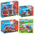 310 Pcs Fire Station Playset with Playmat and 12 Markers Z241290