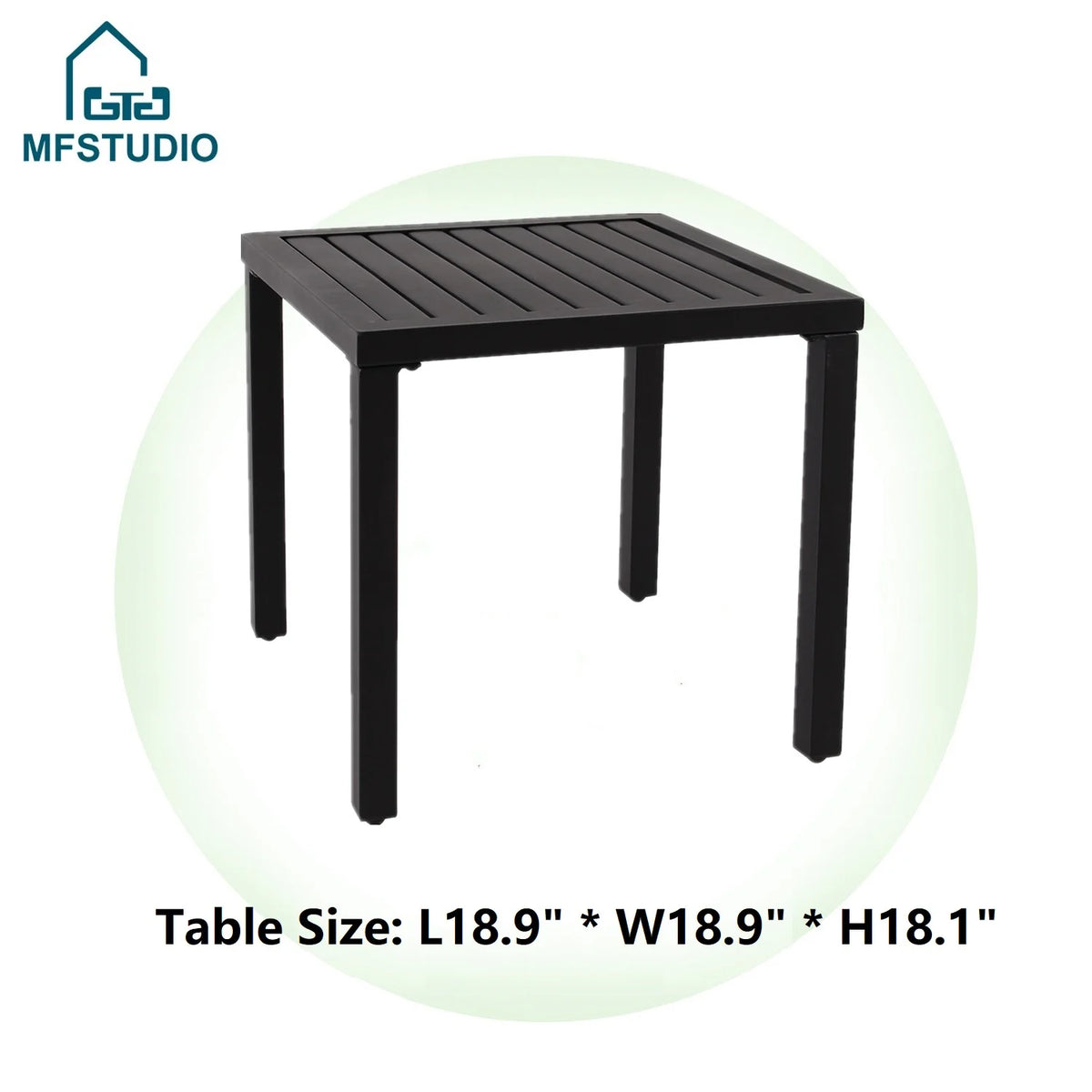 Black & Red 3-Piece Outdoor Patio Set with 2 Rocking Chairs and Bistro Table G411815