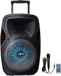 8'' Portable Bluetooth Speaker with Woofer & Tweeter, LED Lights, Pack of 2 U98569