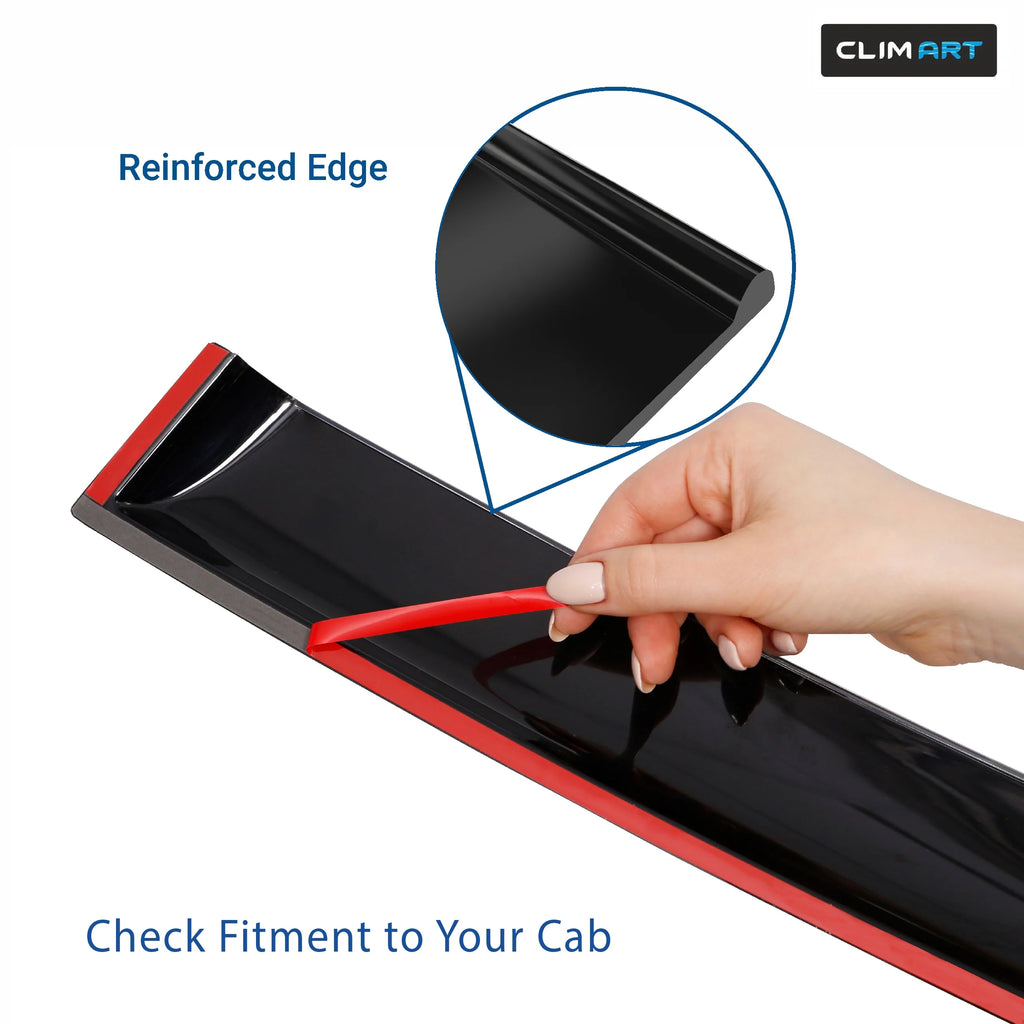 Rain Guards for Chevrolet Silverado 2014-2018 Crew Cab, Tape-on Window Deflectors, 4 pcs. F307