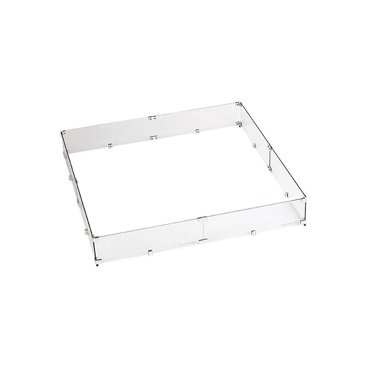 Fire Pit Glass Wind Guard, Square, 35.5x35.5x22 Z323