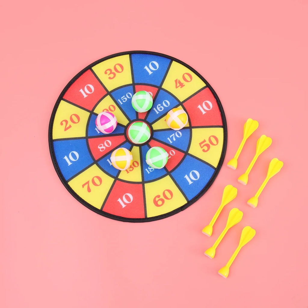 Flocking Dart Board with 4pcs Darts Dartboard Set N265582