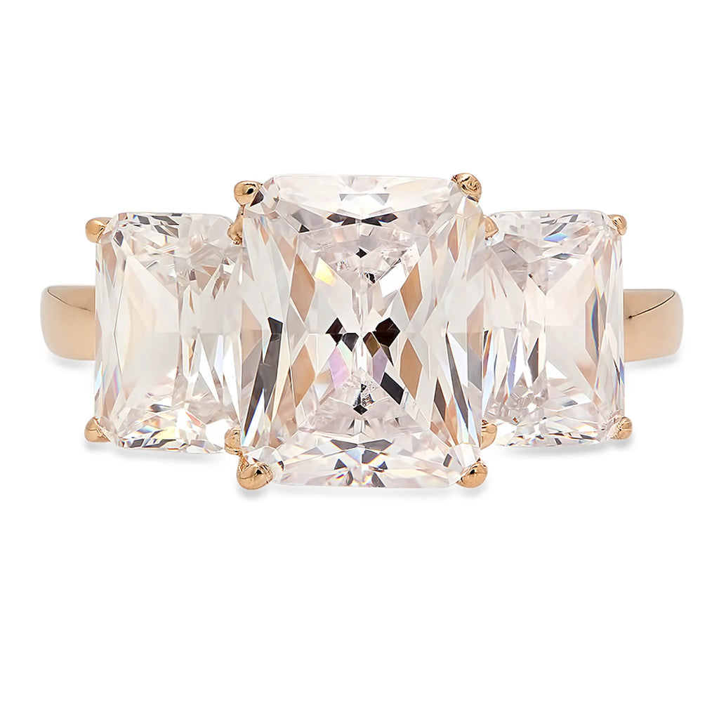 18K Yellow Gold Three-Stone Ring S672757