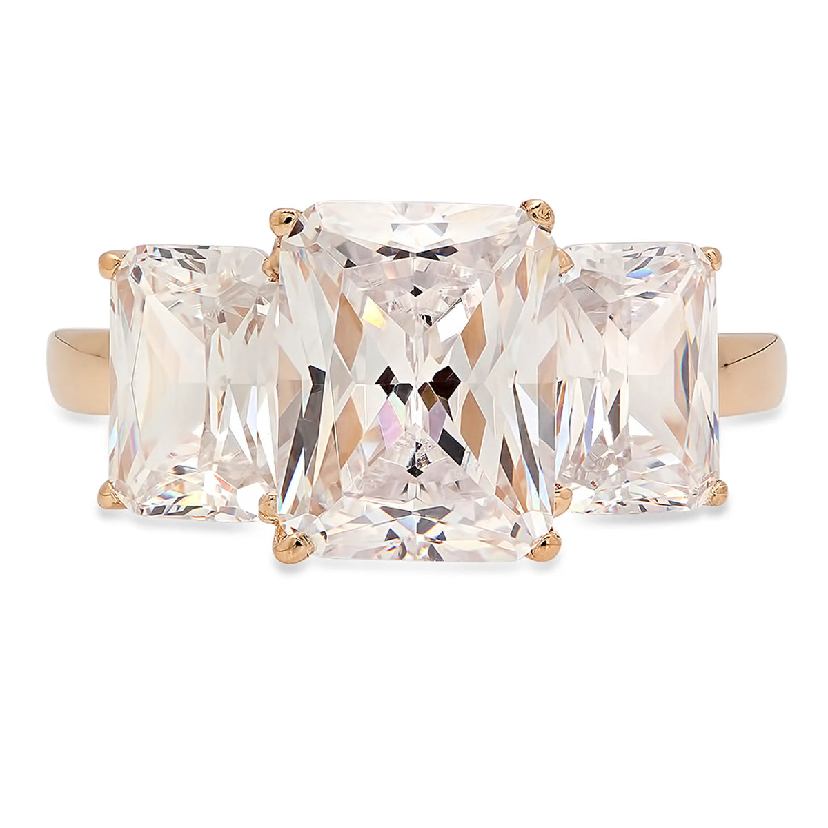 18K Yellow Gold Three-Stone Ring S672757