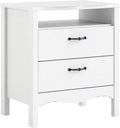 White 2 Drawer Nightstand A275