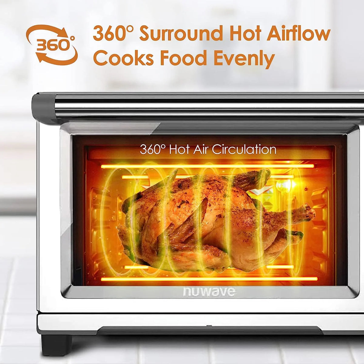 NuWave Bravo XL 30 QT Air Fryer Toaster Oven Combo with Temperature Probe X8701