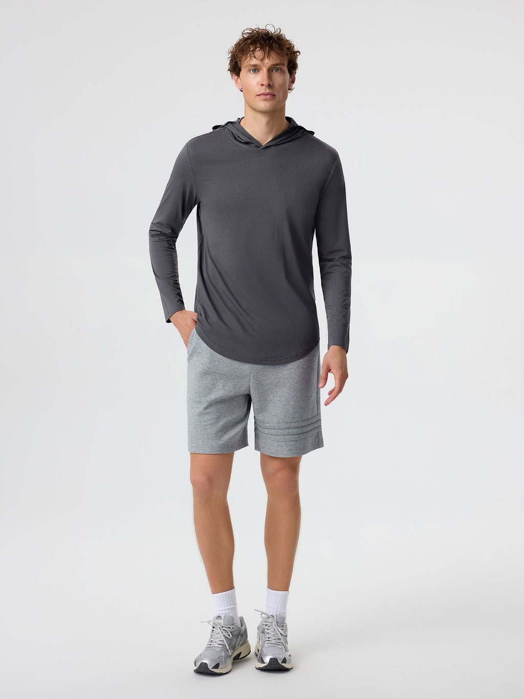 StayCool Long Sleeve Hooded Drop-Cut Tee