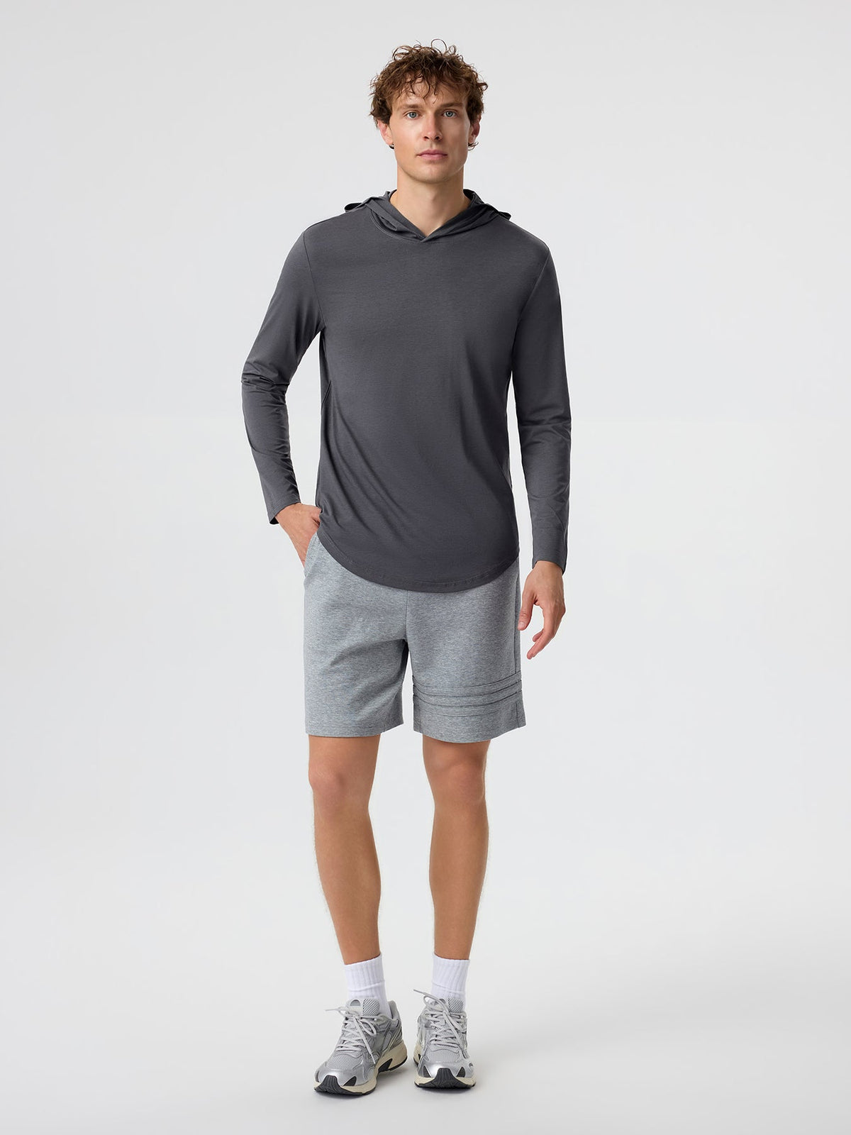 StayCool Long Sleeve Hooded Drop-Cut Tee