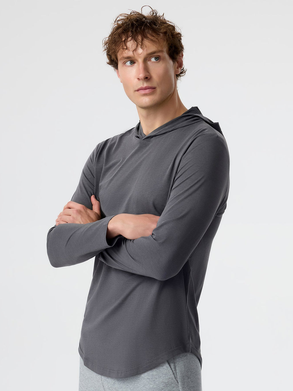 StayCool Long Sleeve Hooded Drop-Cut Tee