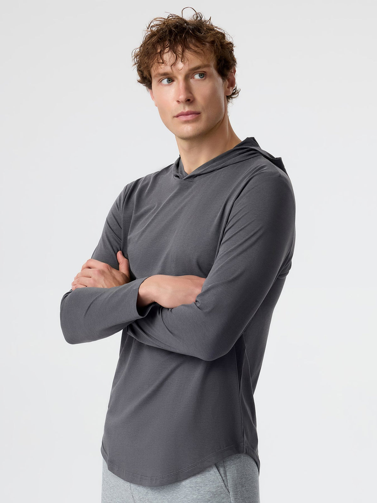 StayCool Long Sleeve Hooded Drop-Cut Tee