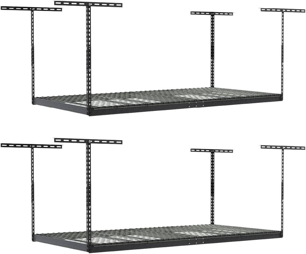 4x8 Overhead Garage Storage Rack with Accessory Hooks F784