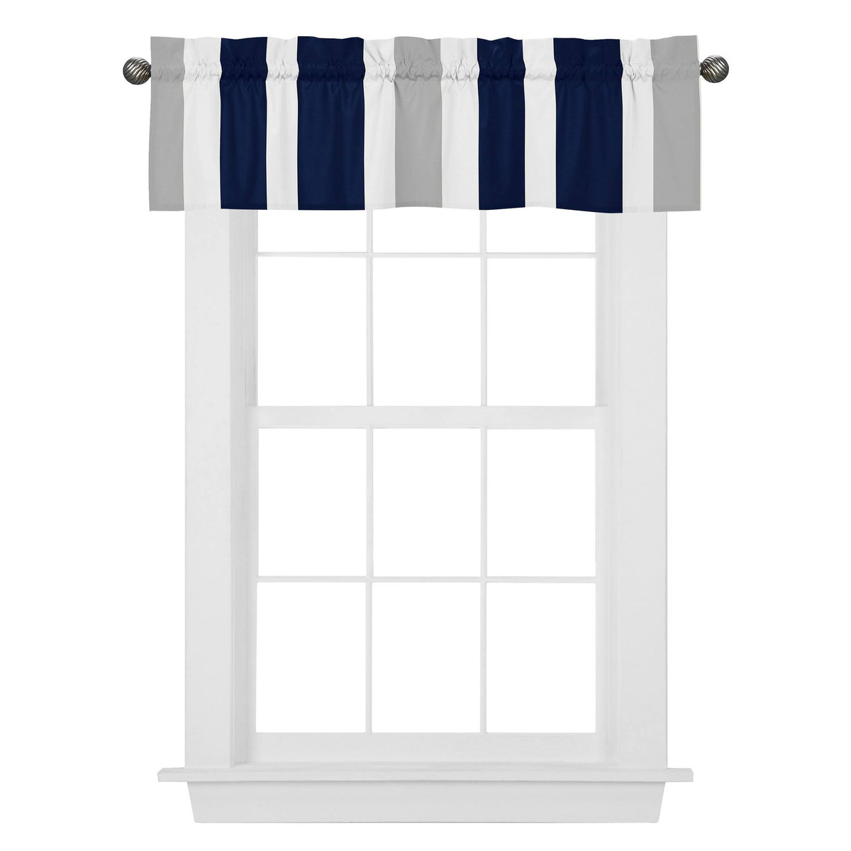 Navy Gray Stripe Bedding Set Twin 4pc E828