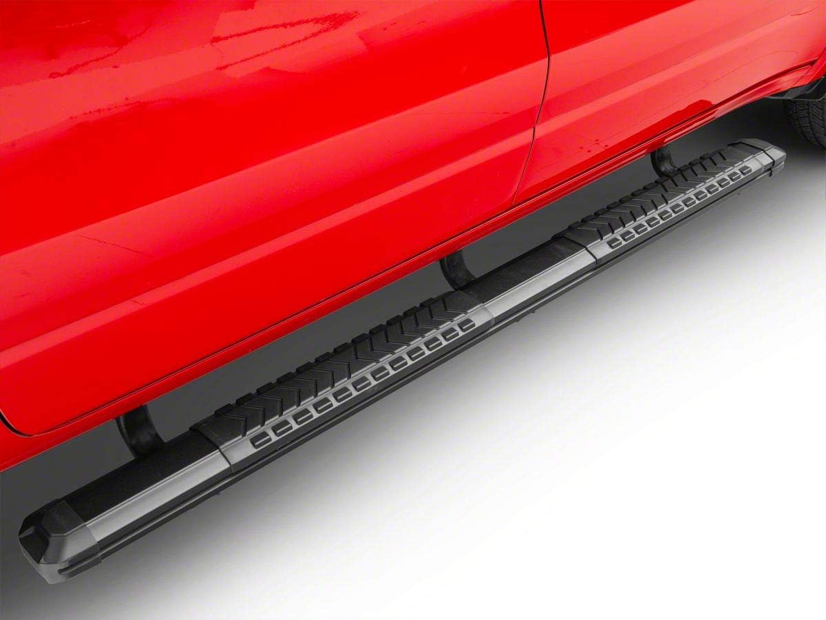 5-Inch Aluminum Side Step Bars with Black Cover Plates L9241
