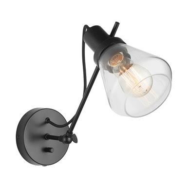 Matte Black 1-Light Sconce R649