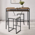 Rustic Oak 3-Piece Counter Height Dining Set M3786