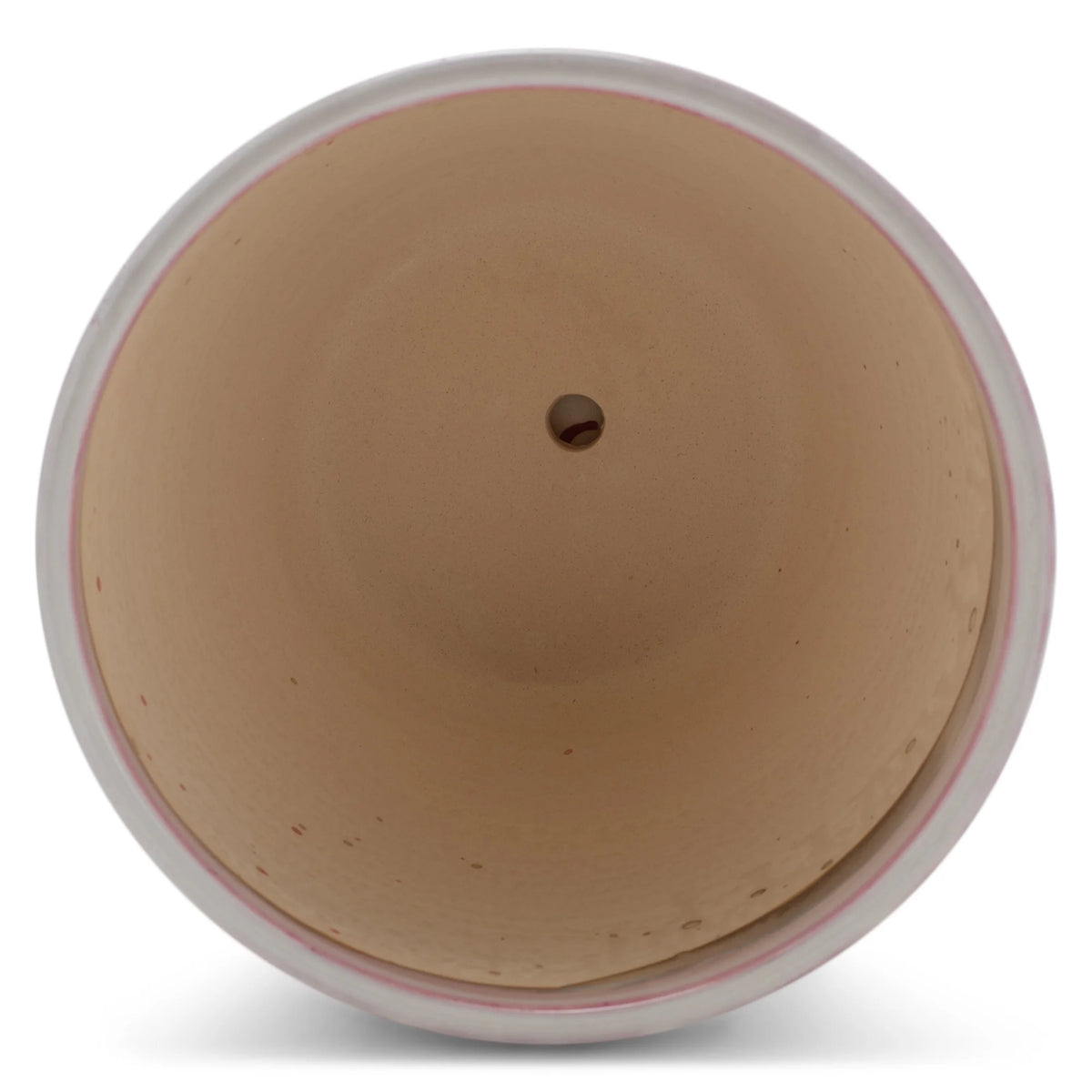 Red and White Ceramic Flower Pot Planter with Saucer P249
