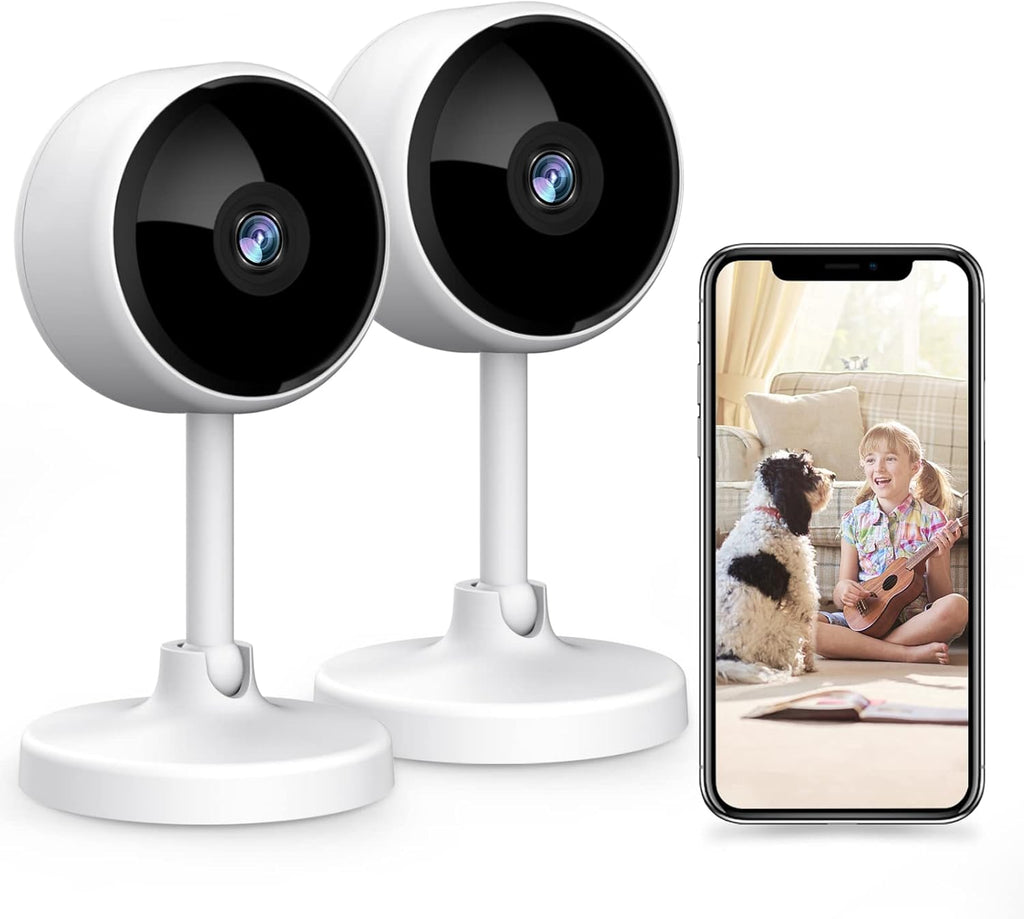 2 Pack 1080P Indoor Security Camera with Night Vision and 2-Way Audio W81649
