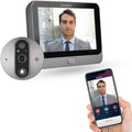 WiFi Digital Door Viewer 4.3 inch LCD Screen Smart Video Camera Doorbell Peephole with Chime W669