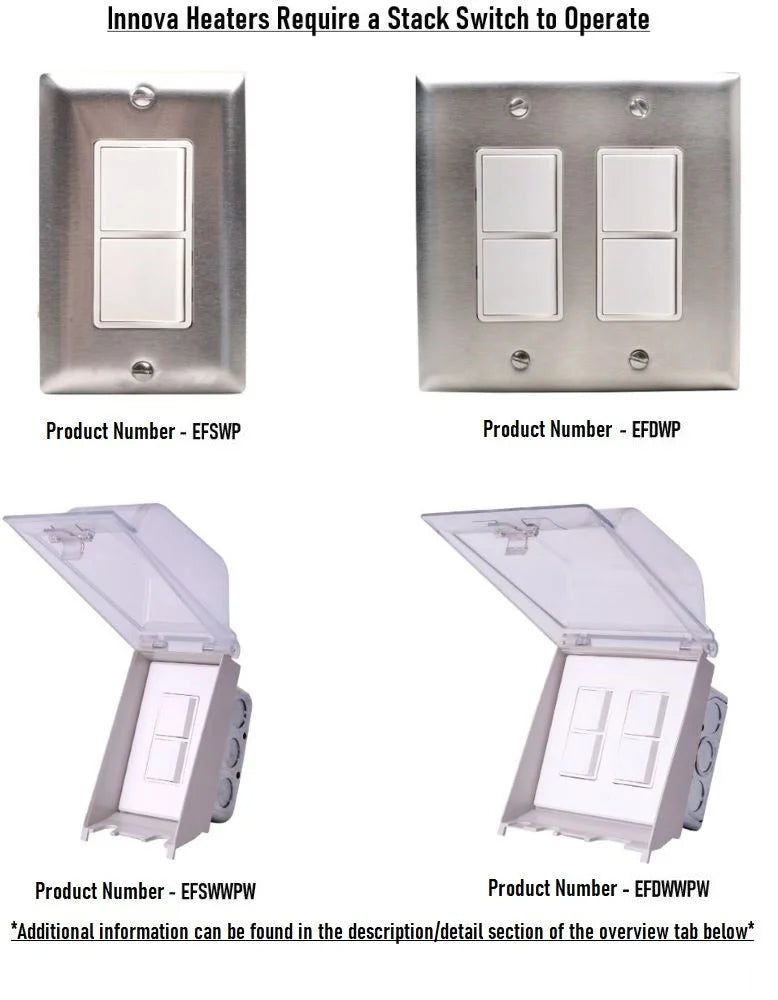 4000 Watt Electric Infrared Dual Element Wall Mount Heater Z72810