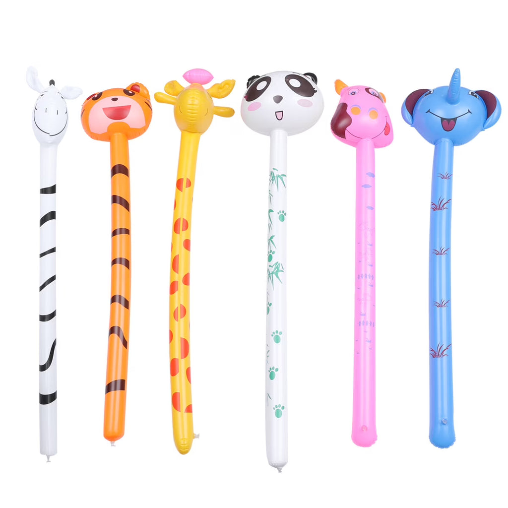 6pcs Kids PVC Inflatable Animal Toy F55797