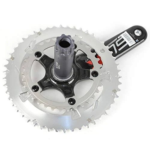 Silver Carbon Road Bike Crankset 50/34 10 Speed 175mm T91490