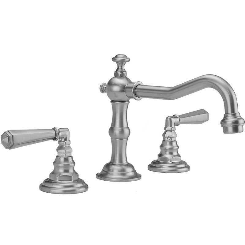 Black Widespread Hex Lever Handle Bathroom Sink Faucet Q8914