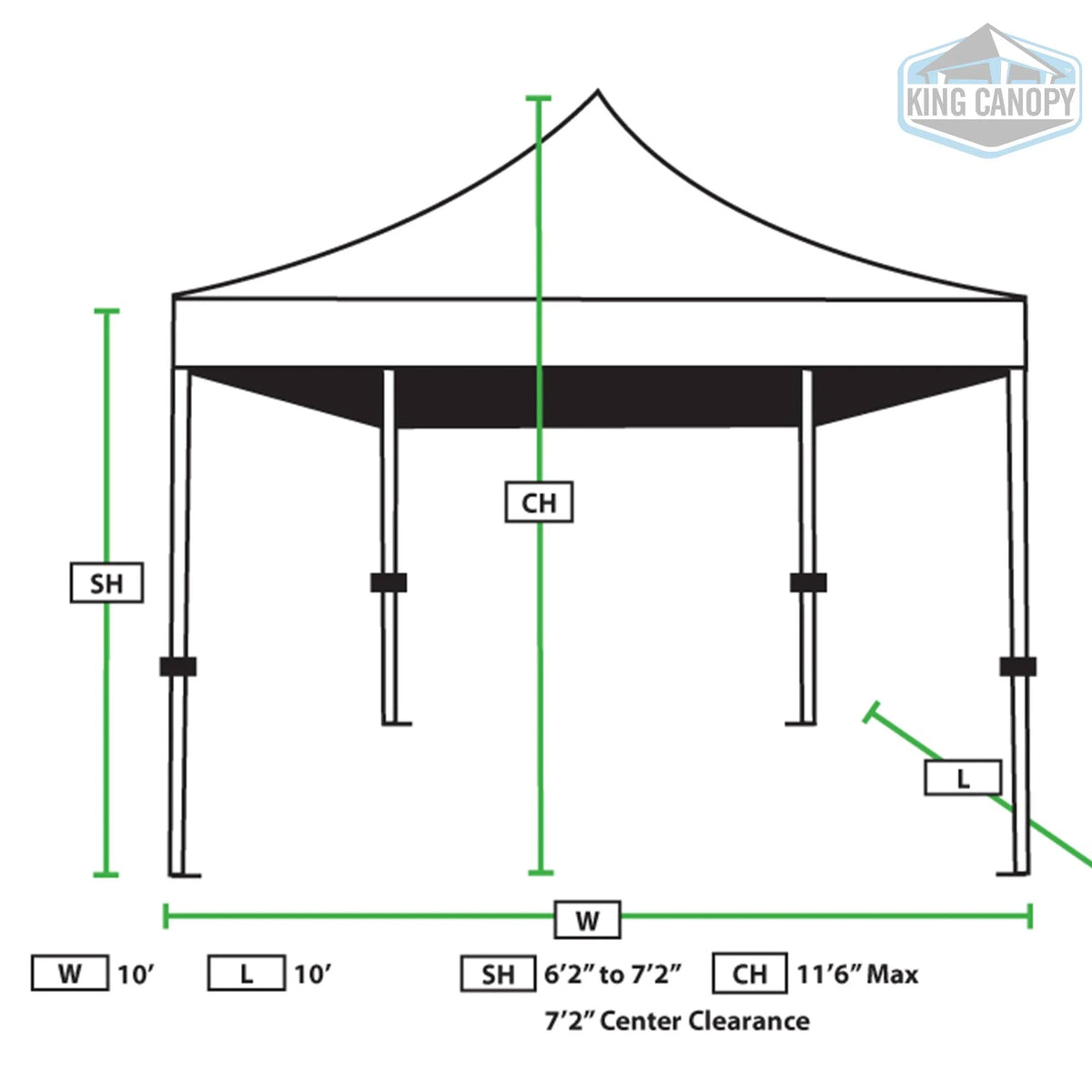 10 x 10 ft. White Frame Instant Pop Up Tent Z55362