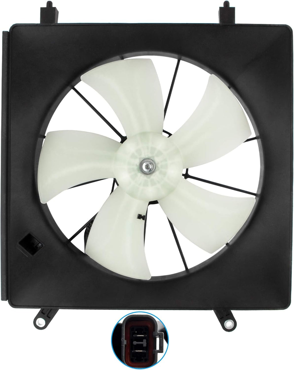 Driver Side Left Radiator Cooling Fan Assembly Pack of 2 F6410