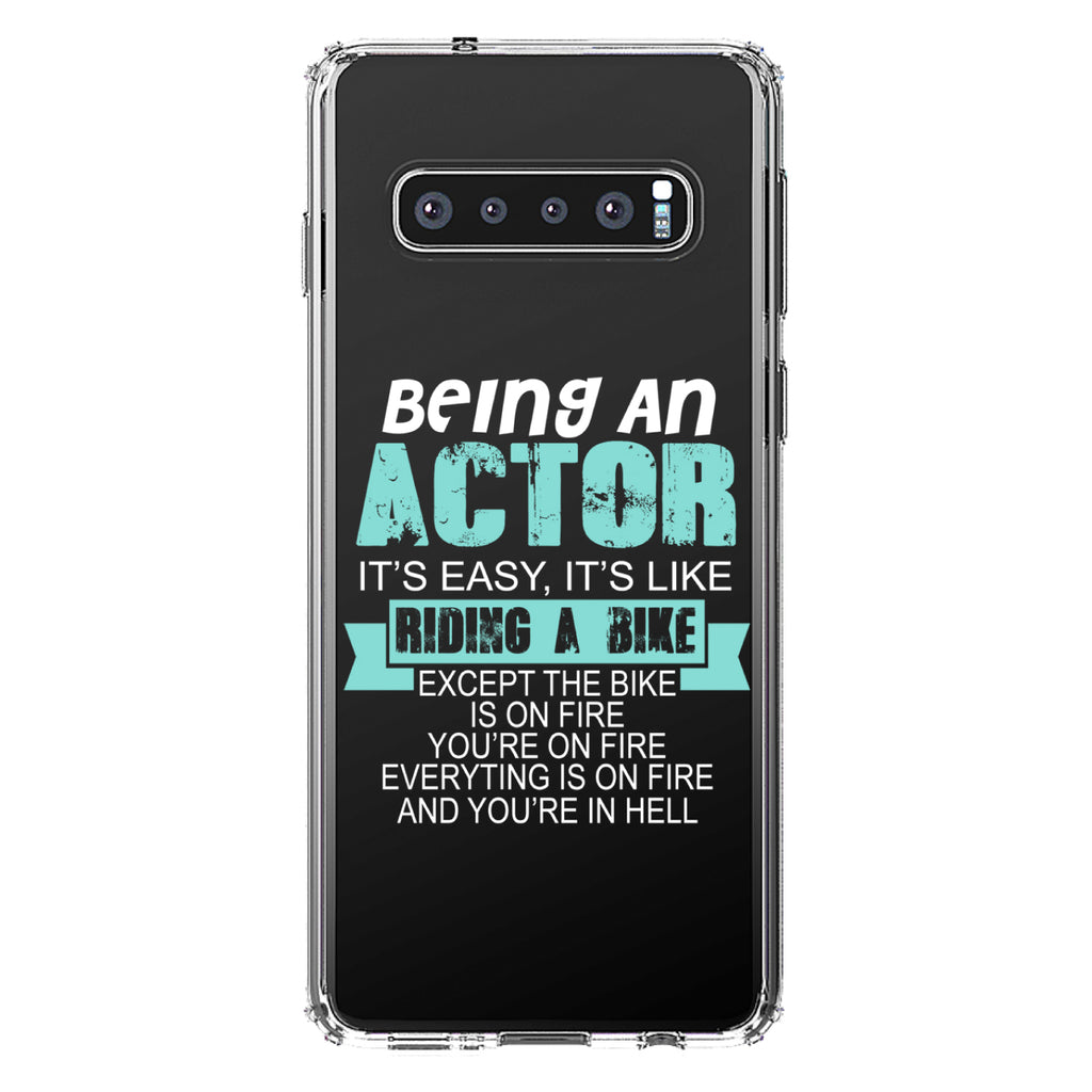 Clear Shockproof Hybrid Case for Samsung Galaxy S10 with Tempered Glass Screen Protector O2289