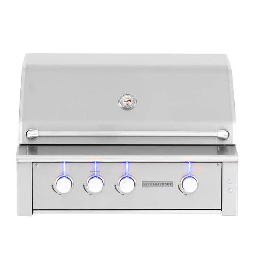 36-Inch 3-Burner Built-In Natural Gas Grill With Stainless Steel Burners & Rotisserie H53265