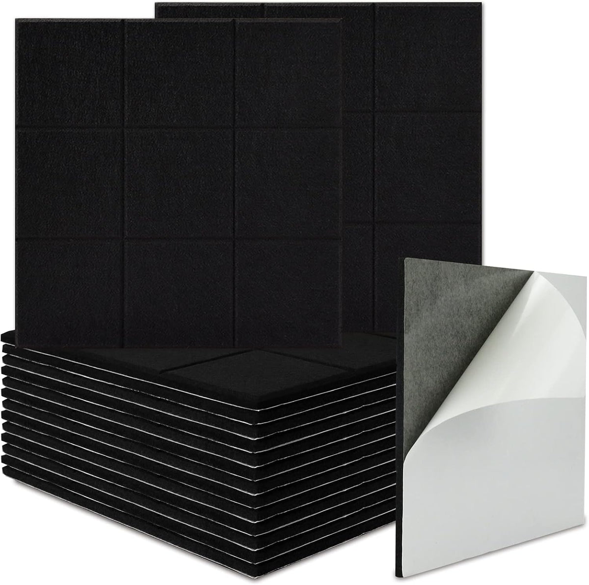 16 Pack Self-adhesive Acoustic Absorption Panels (Shallow Camel) A768270