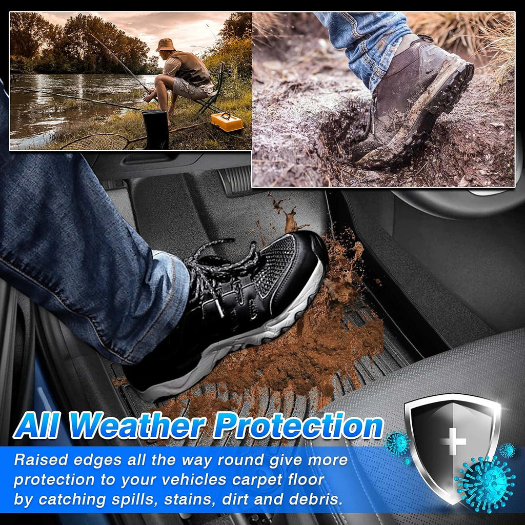 All Weather Floor Liners 3 Row with 2nd Bucket Seats I23694