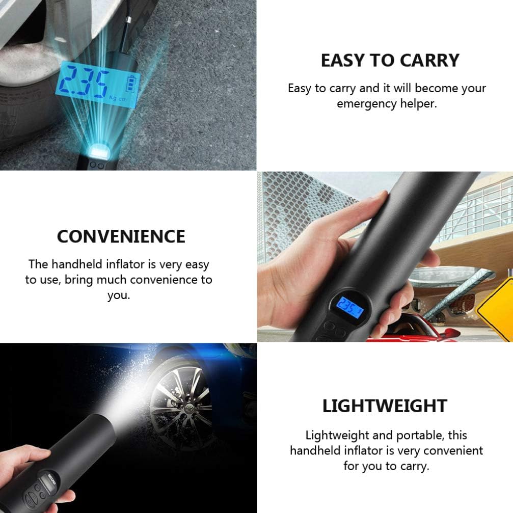 Mini Air Compressor Portable Air Inflator Tire Pump with Digital LCD LED Light M35860